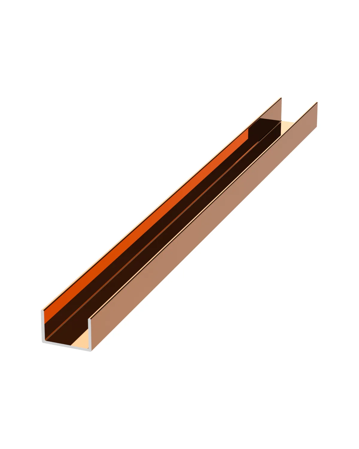Gloss rose gold finish, 15U-R panel swatch