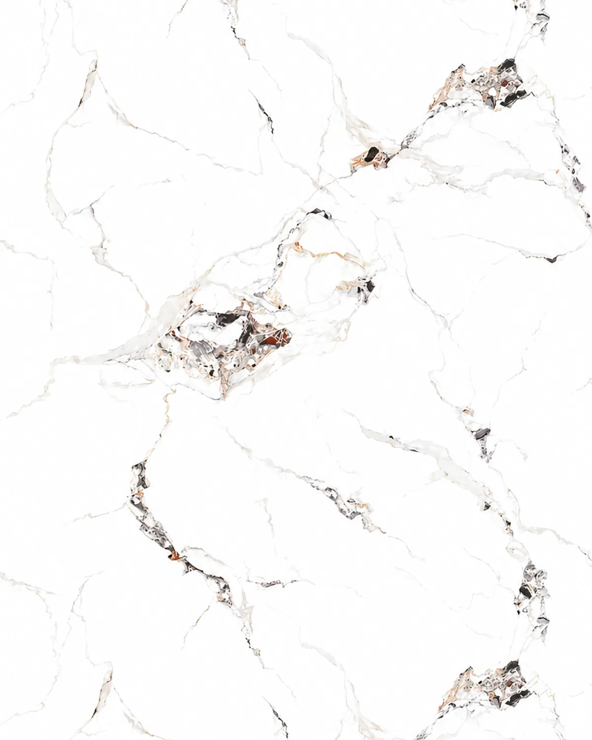 White marble, fine amber veining finish, KL8265 panel swatch